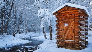 Toiet tại resort suối nước nóng Chena, Alaska, Mỹ